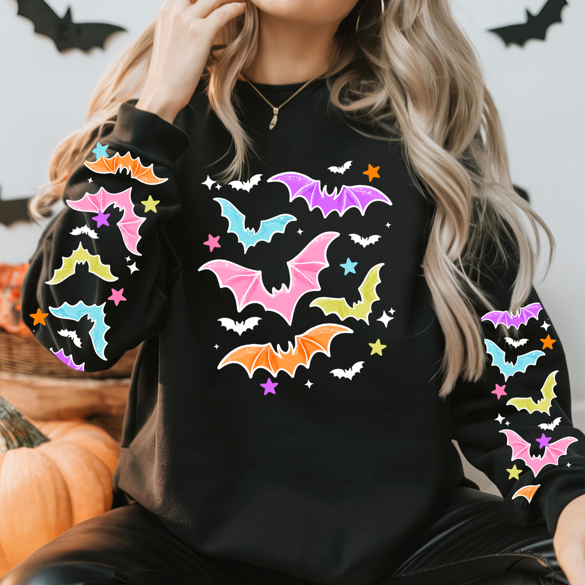 Colorful Bats w/ Sleeves PNG