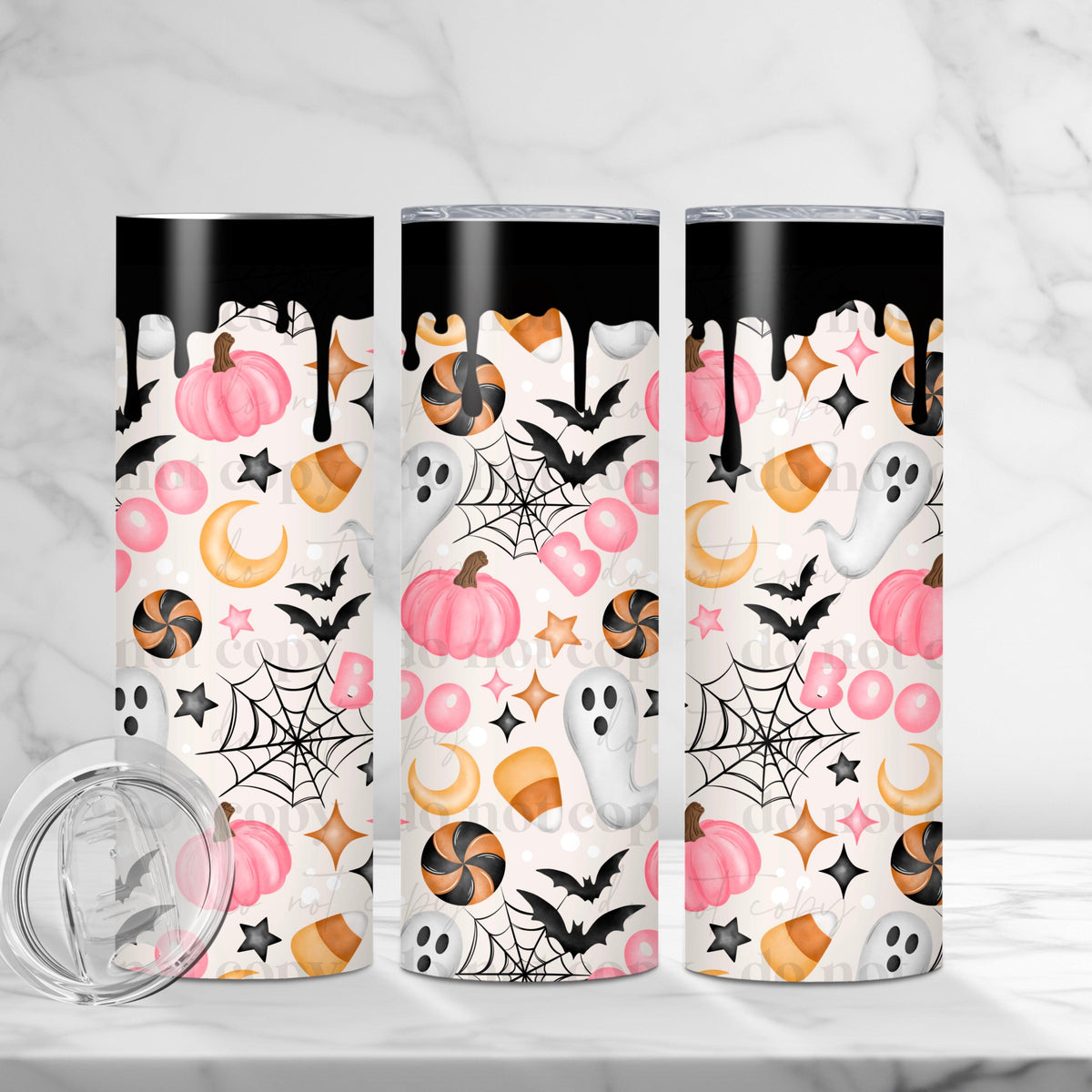 Spooky Seamless Tumbler Wrap