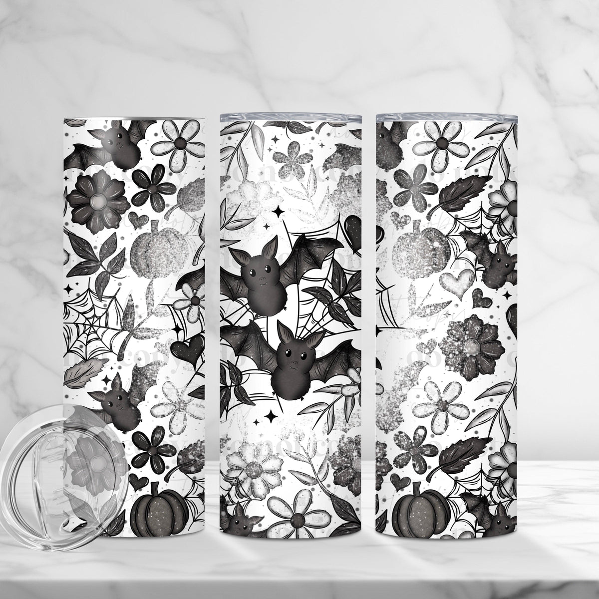 Floral Bats Tumbler Wrap