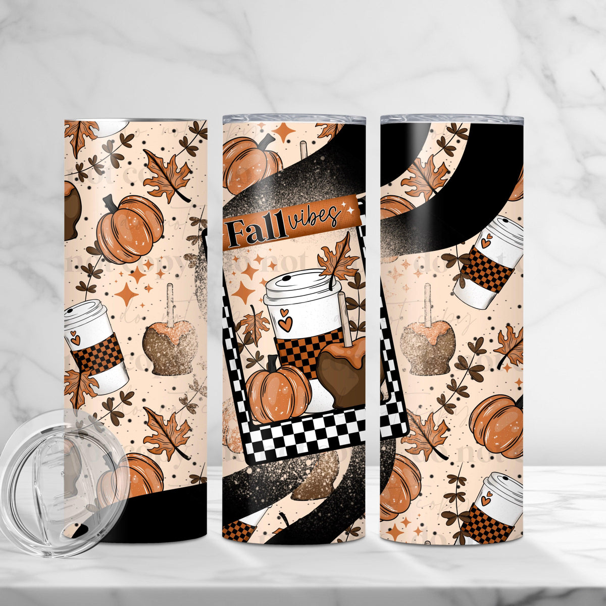 Fall Vibes Card Tumbler Wrap