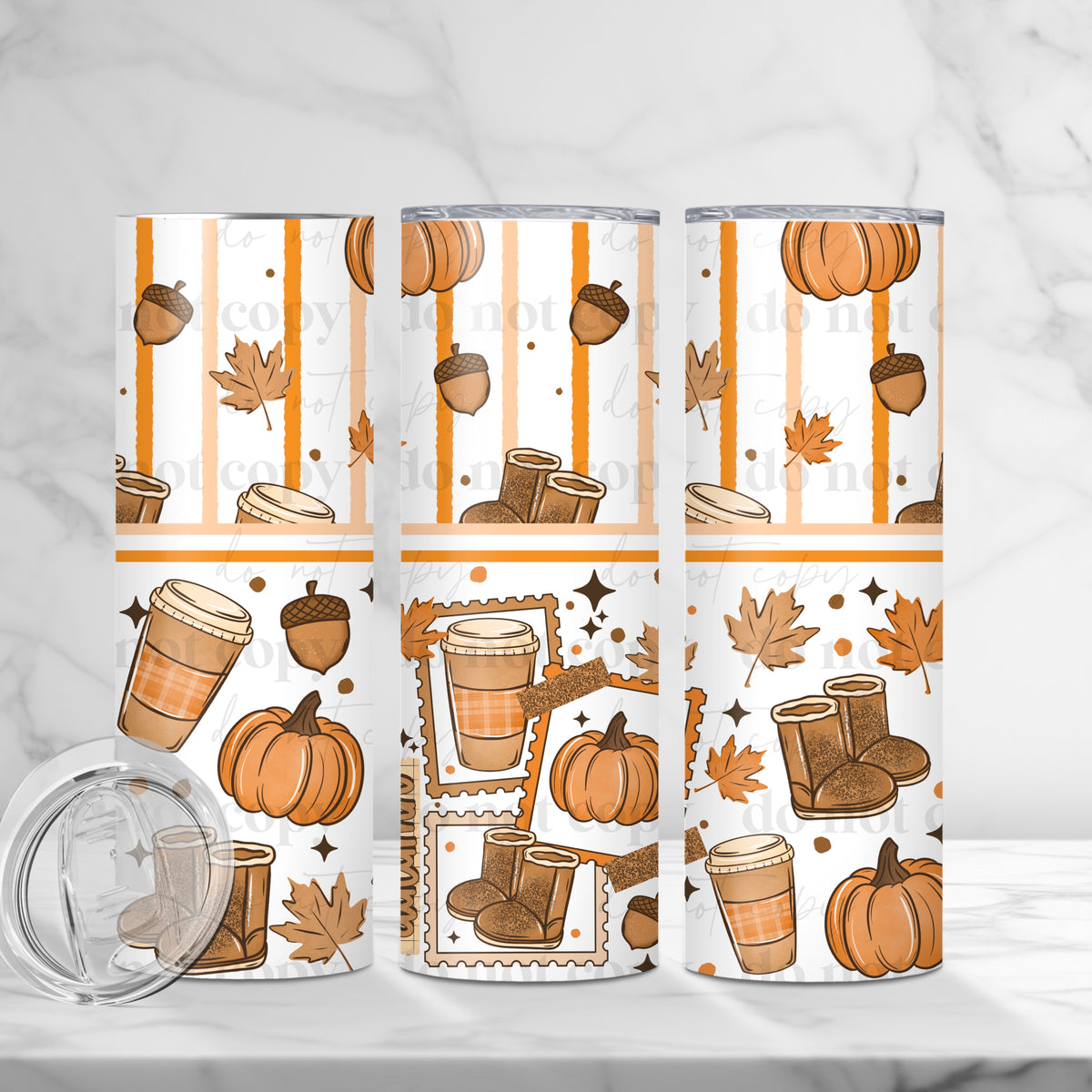 Autumn Stamps Tumbler Wrap