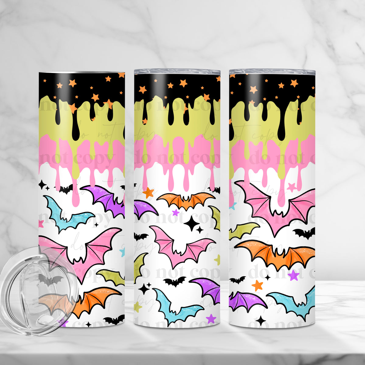 Colorful Bats Tumbler Wrap