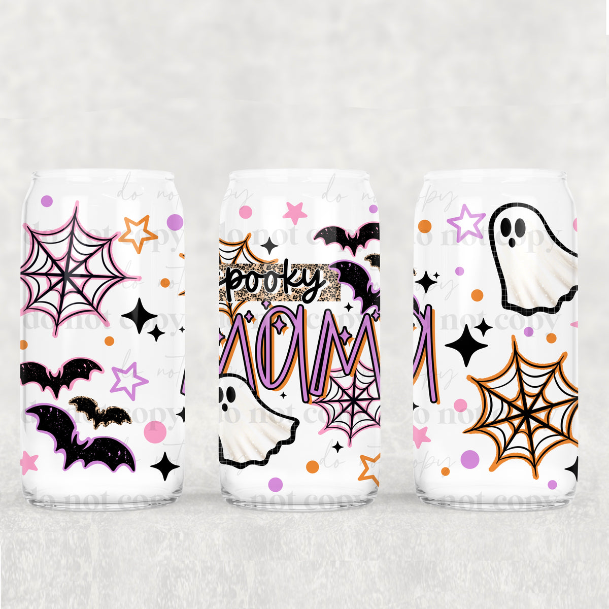 Spooky Mama 16oz Glass Wrap