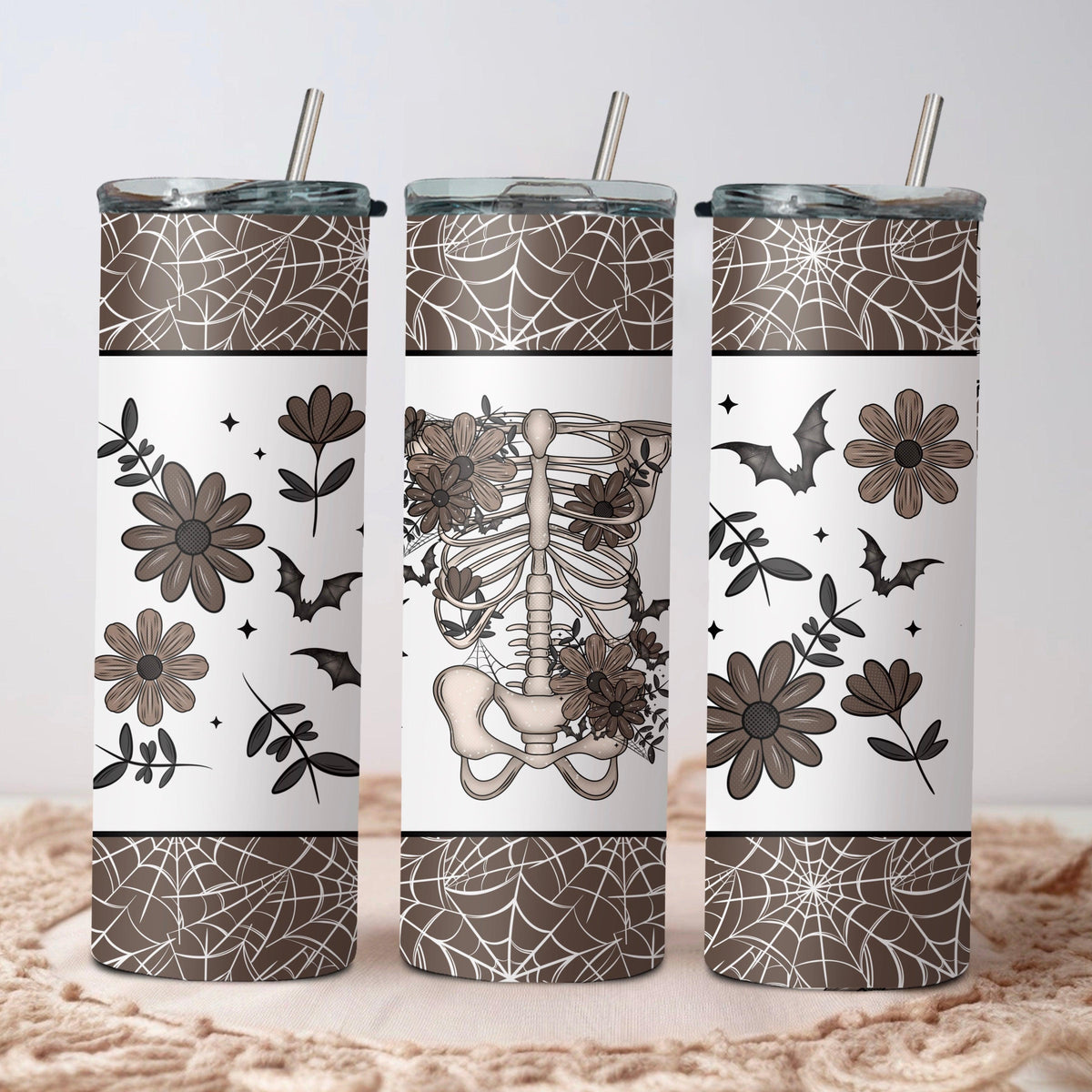 Floral Ribcage Tumbler Wrap