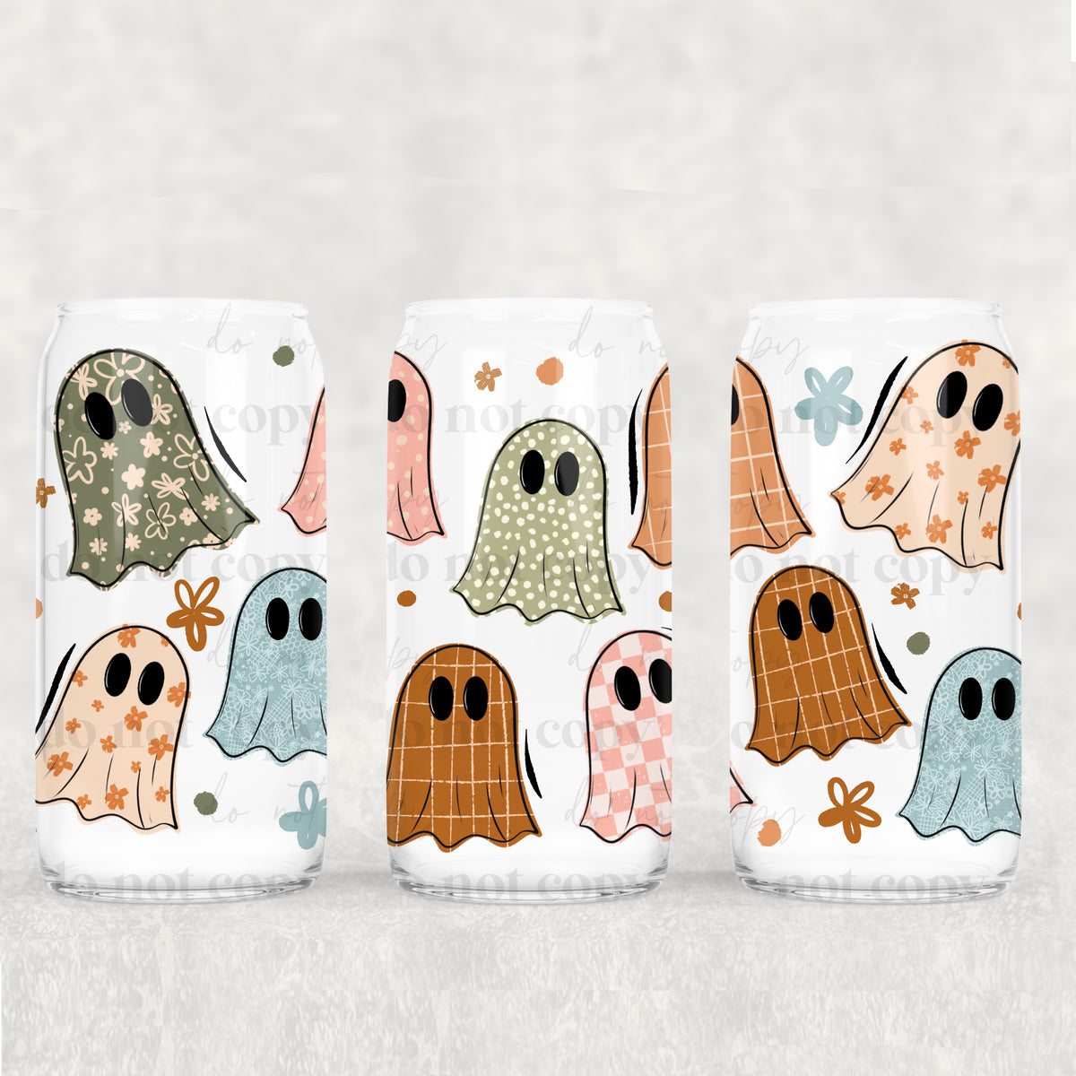 Patterned Ghosts 16oz Glass Wrap
