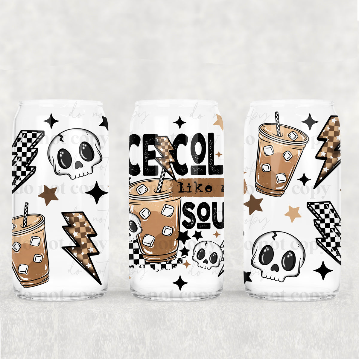 Ice Cold Like My Soul 16oz Glass Wrap
