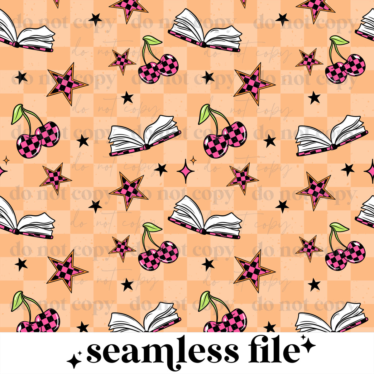 Cherry Book Seamless