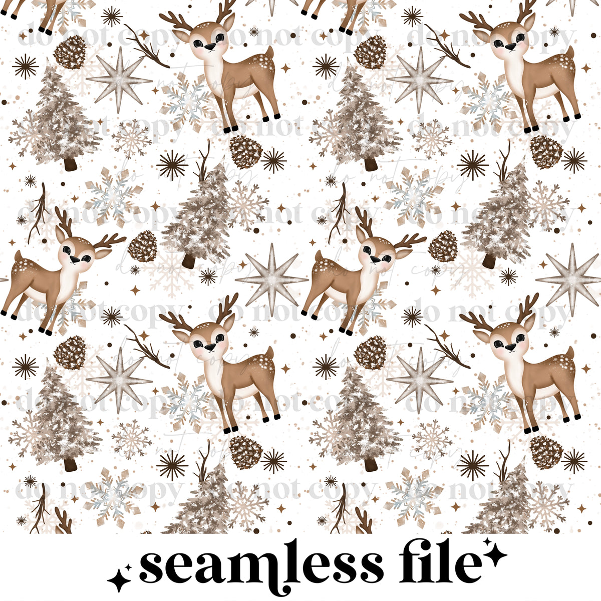 Winter Deer Seamless