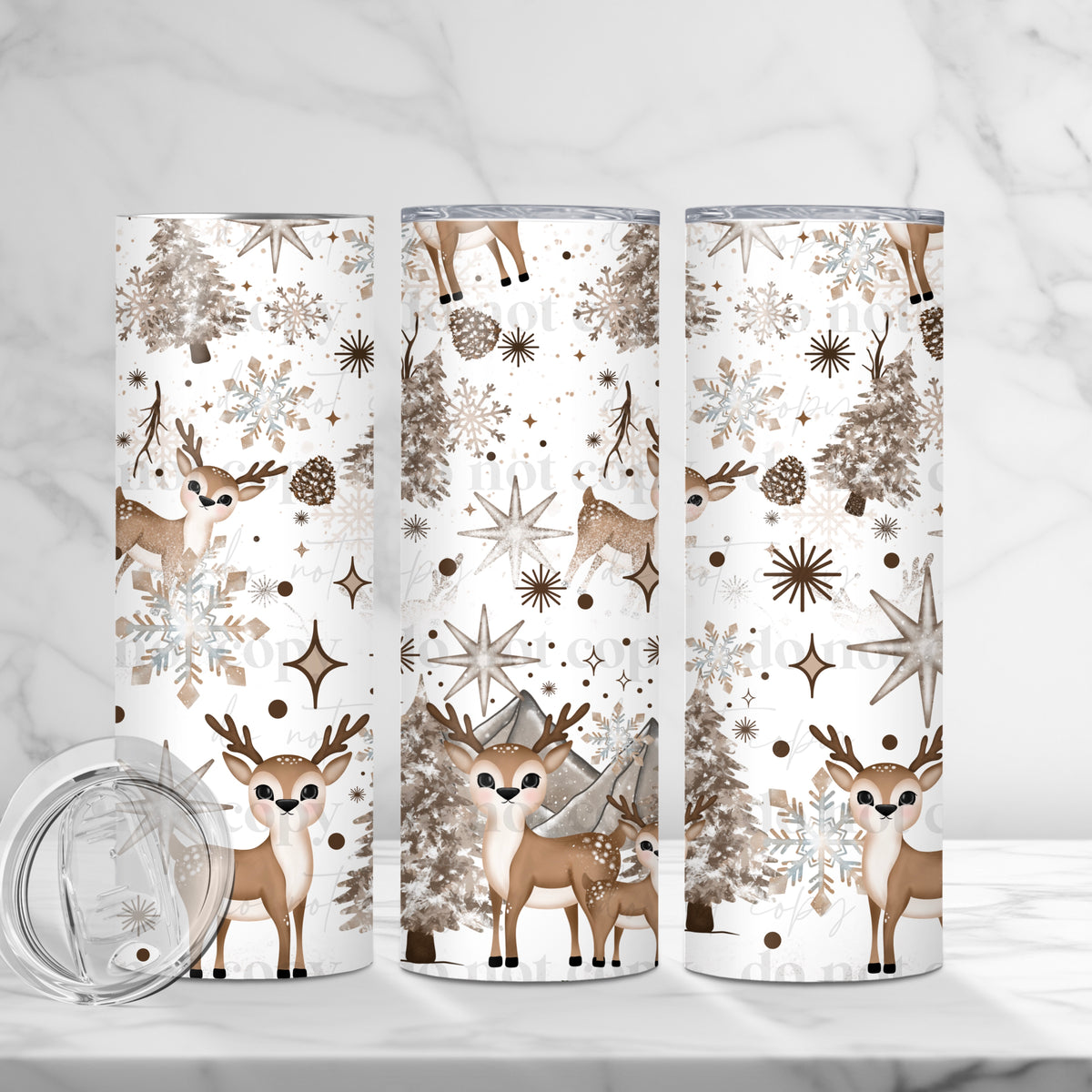 Winter Deer Tumbler Wrap