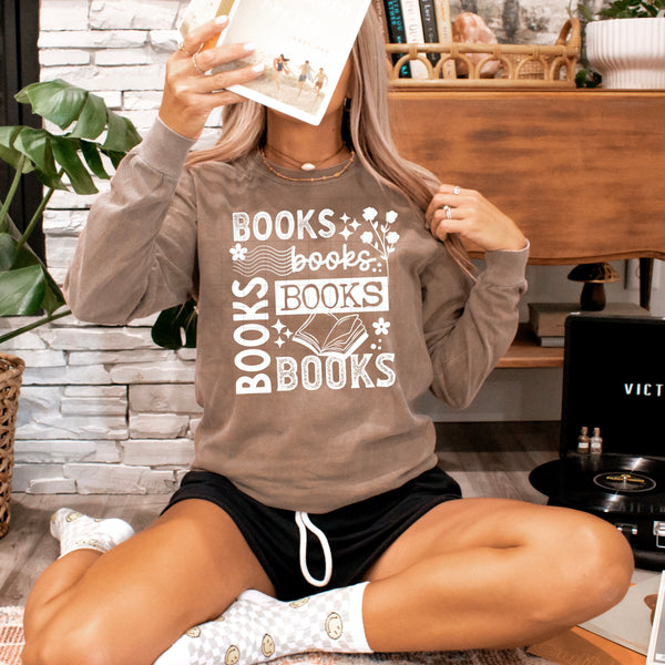 Books Collage Single Color PNG