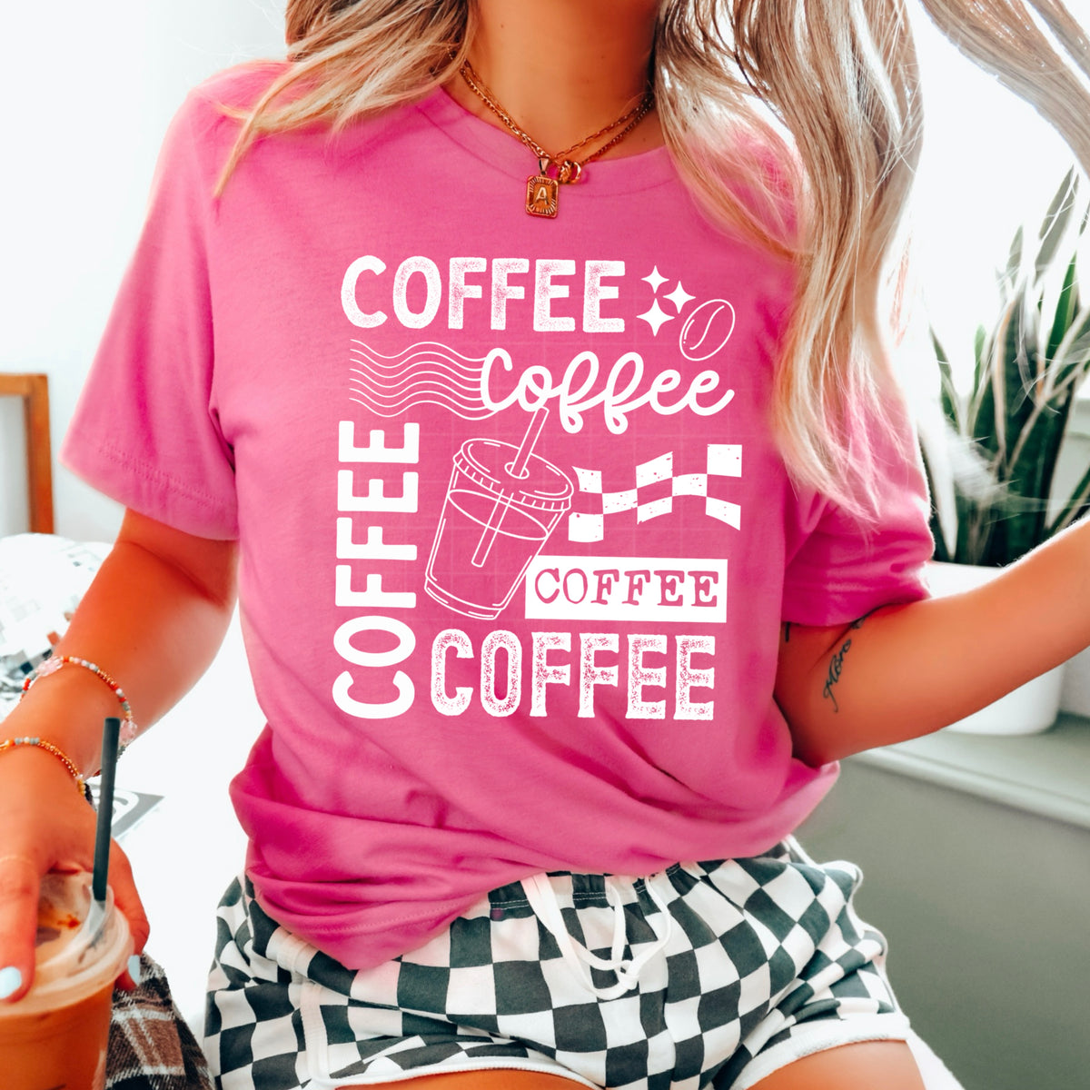 Coffee Collage Single Color PNG