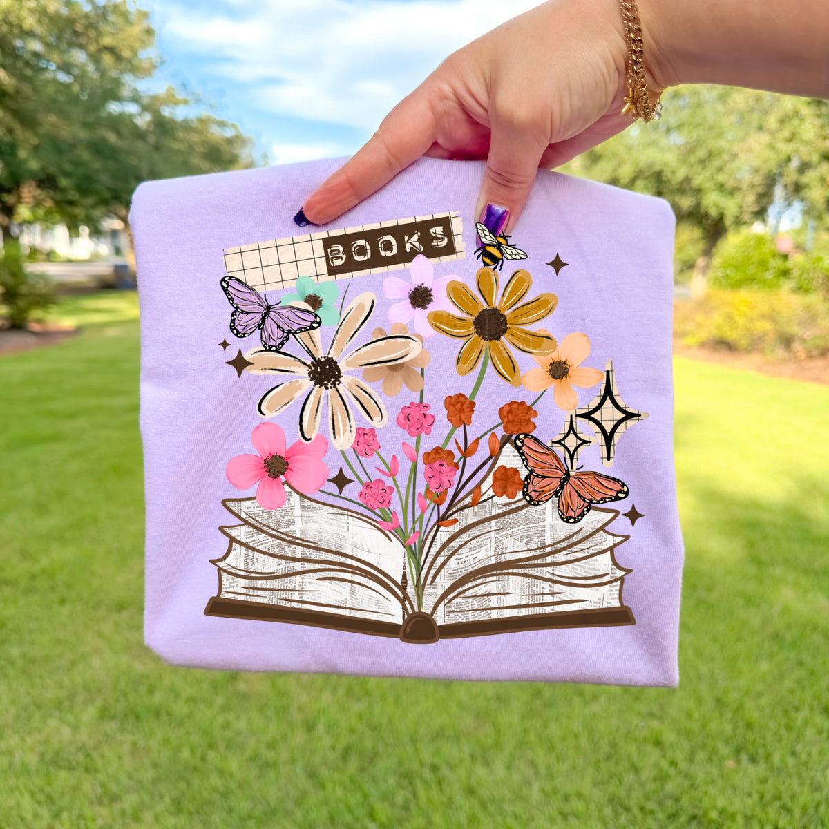 Floral Books PNG