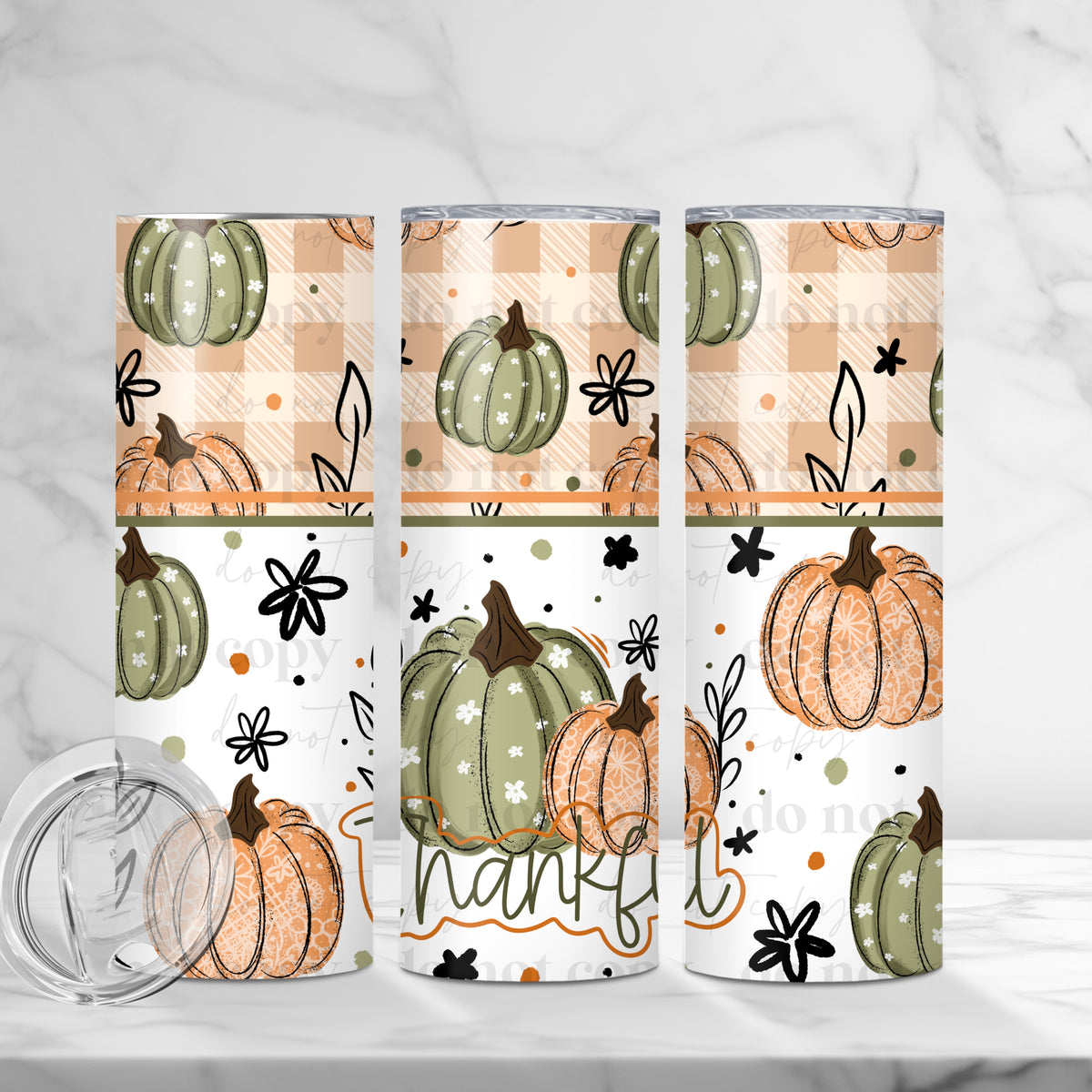 Thankful Pumpkins Tumbler Wrap