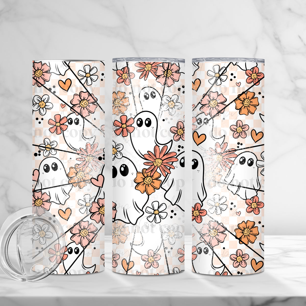 Spring Ghosties Tumbler Wrap