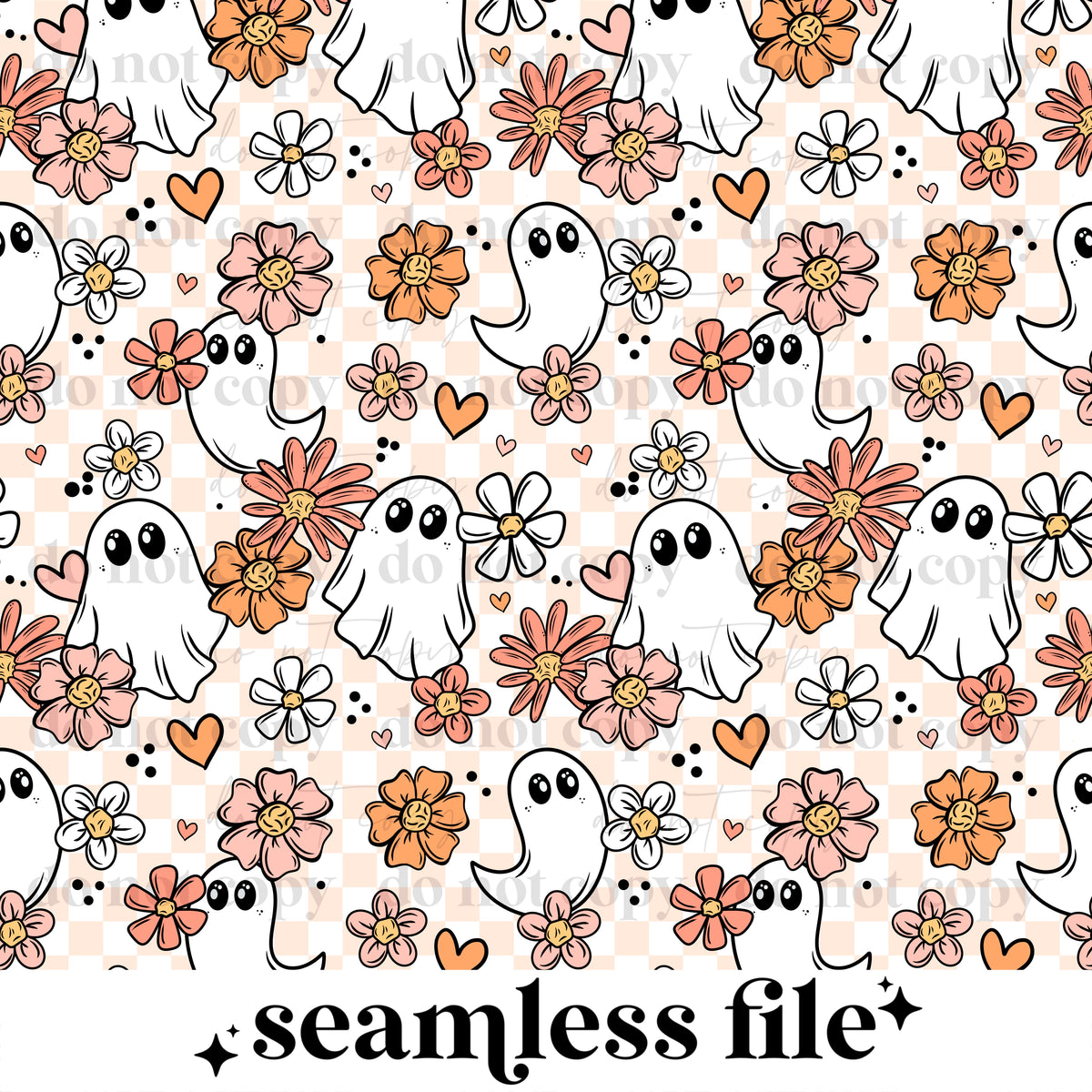 Spring Ghosties Seamless