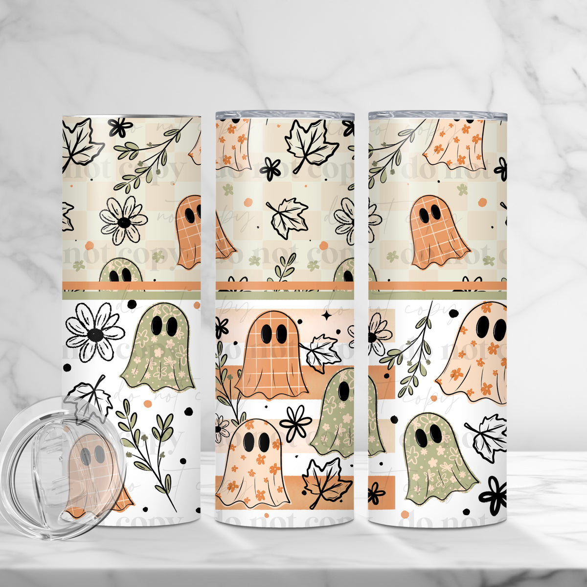 Ghostie Stripes Tumbler Wrap
