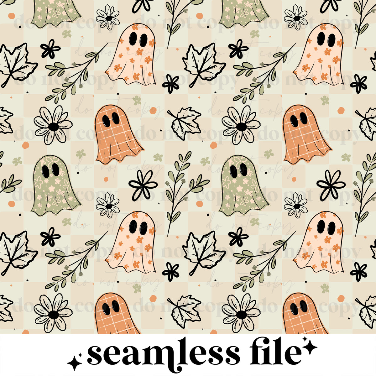 Ghostie Stripes Seamless