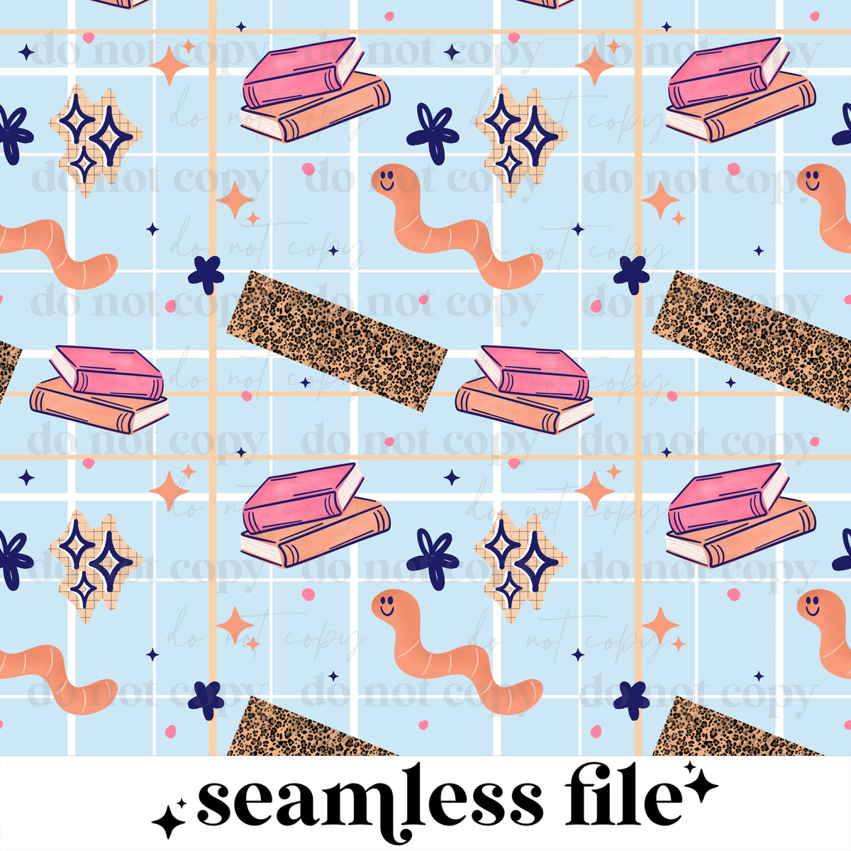 Book Worm Seamless