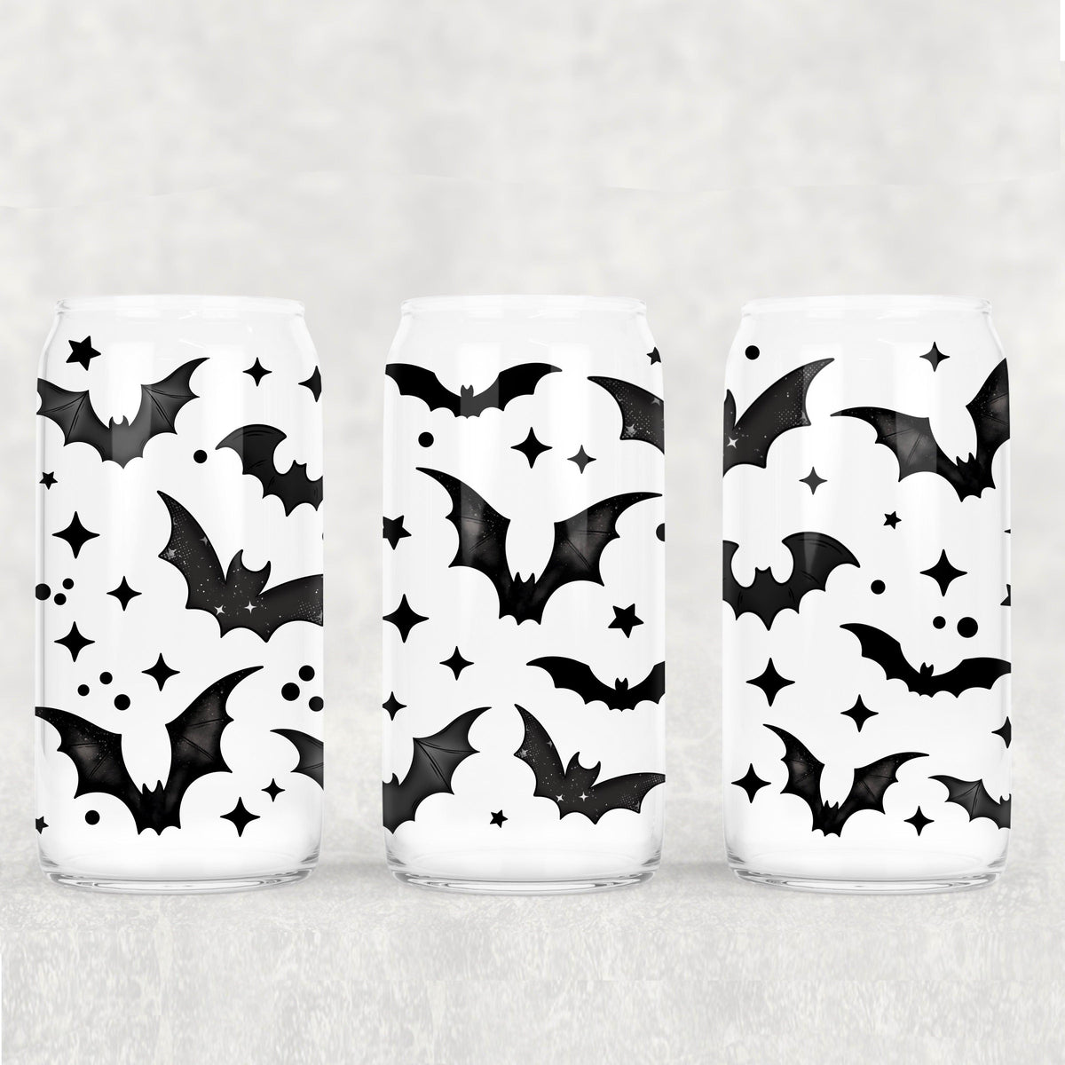 Bats 16oz Glass Wrap black and white variants