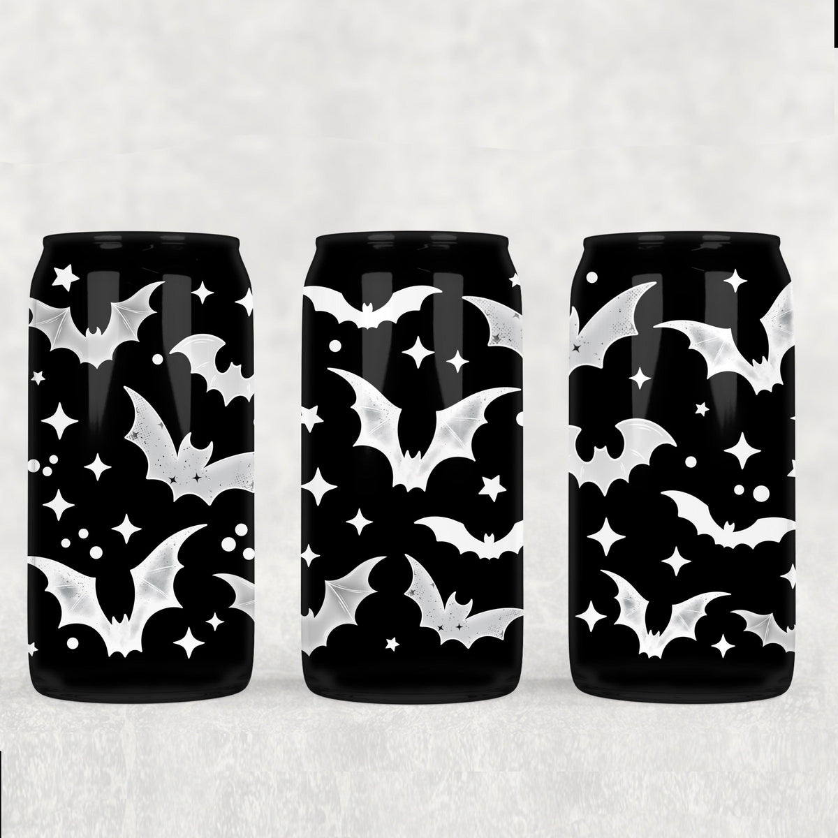 Bats 16oz Glass Wrap black and white variants