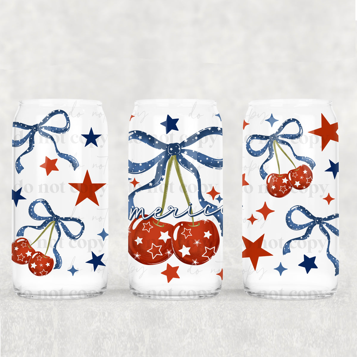America Cherries 16 Oz Glass Wrap