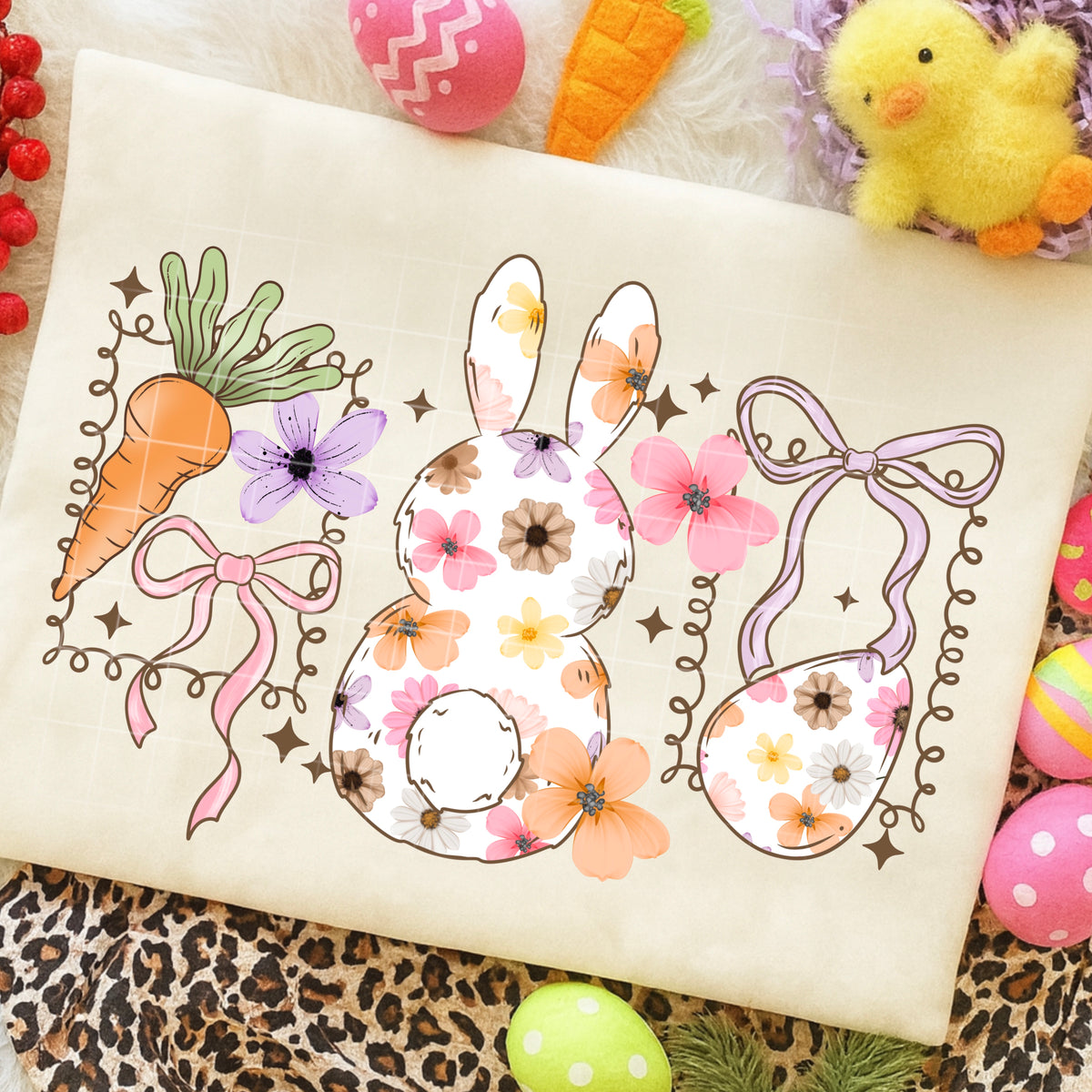 Bunny Floral Frames PNG