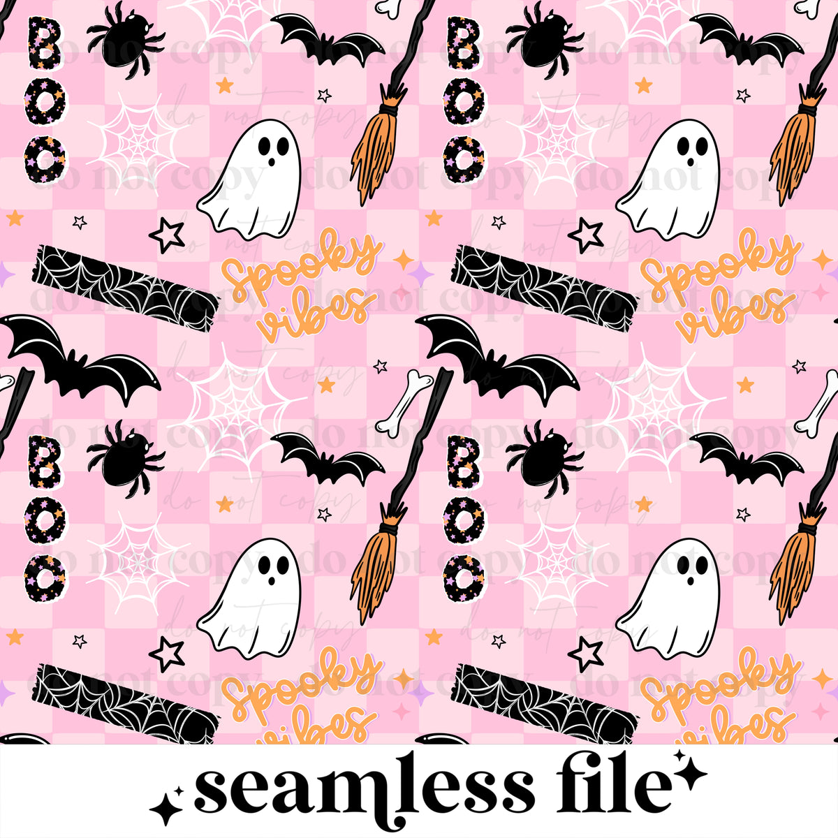 Spooky Vibes Stamps Seamless