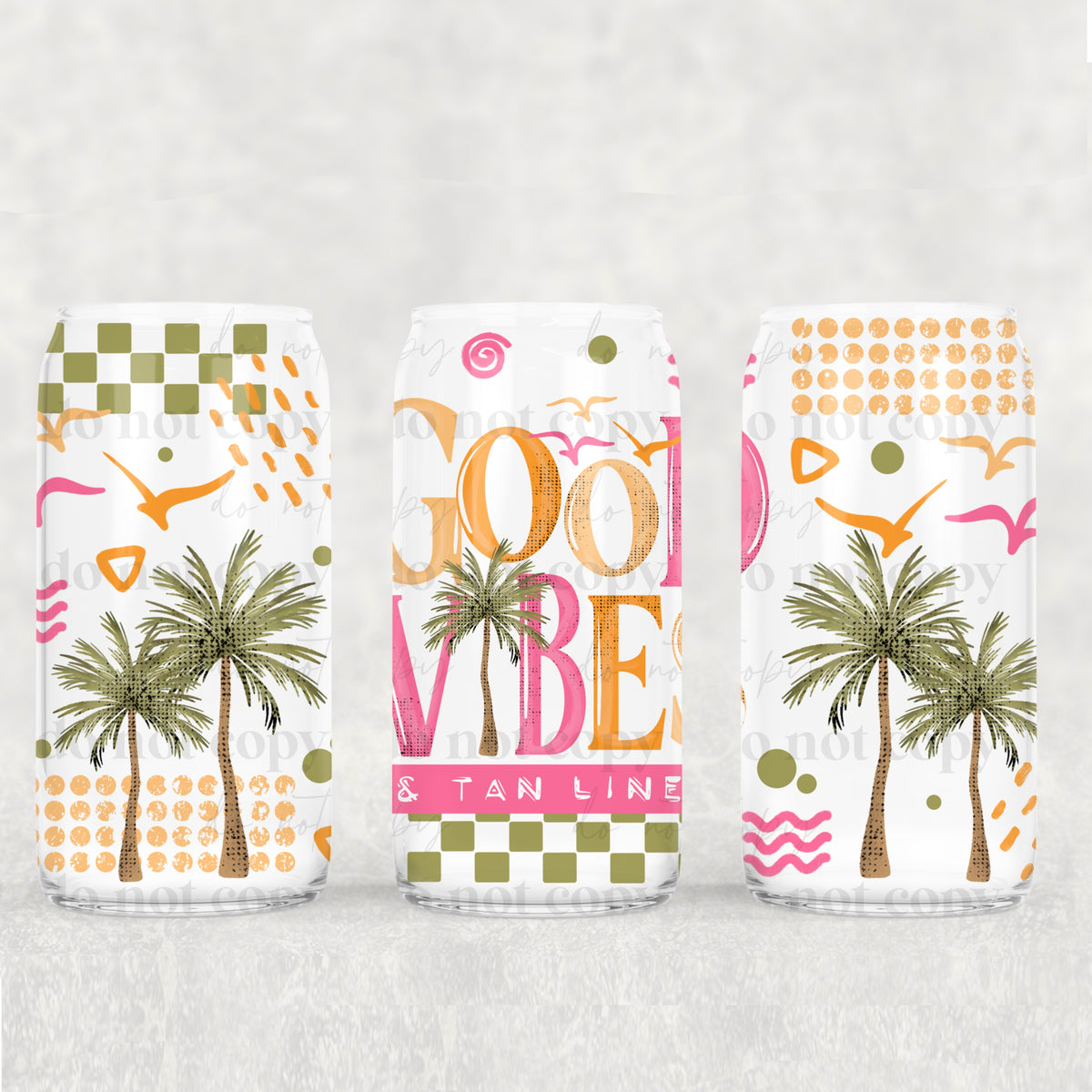 Good Vibes 16 Oz Glass Wrap