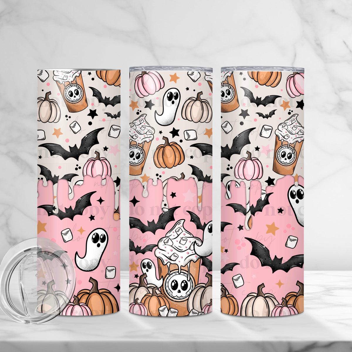 Cute Spooky Coffee Tumbler Wrap