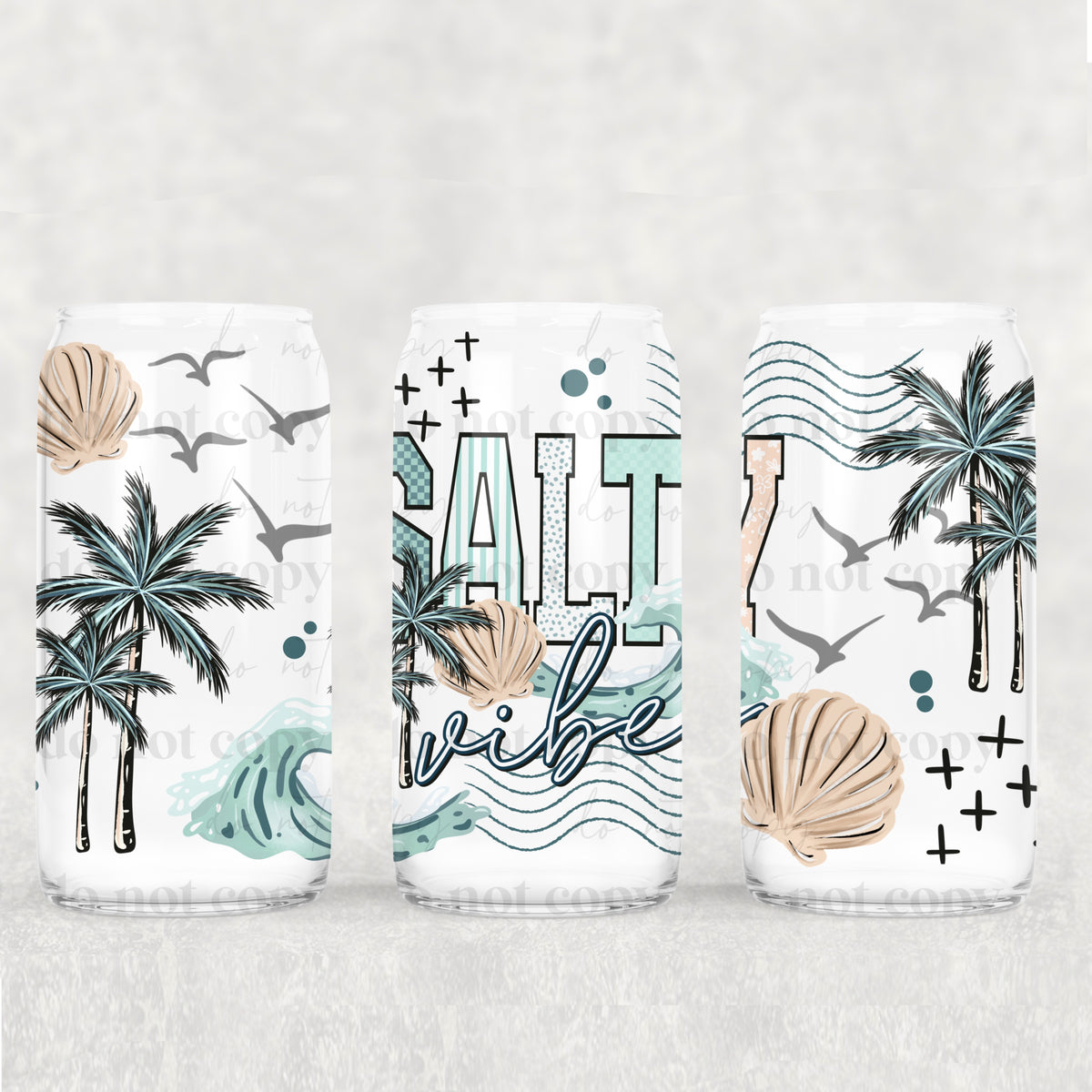 Salty Vibes 16 Oz Glass Wrap