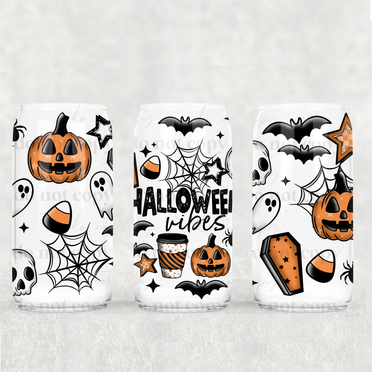 Halloween Vibes 16oz Glass Wrap