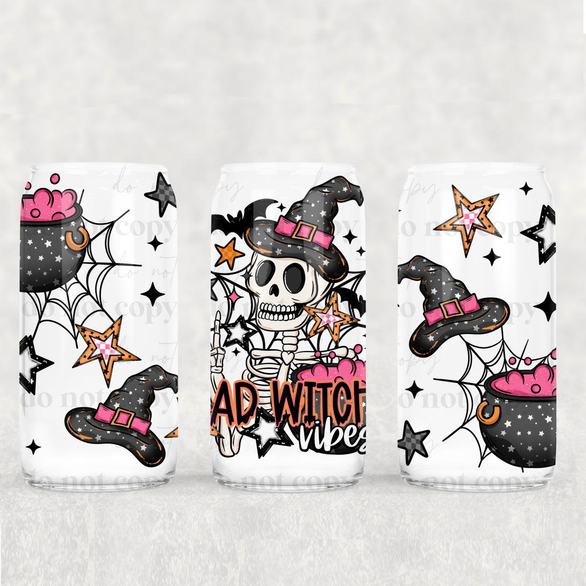 Bad Witch Vibes 16oz Glass Wrap
