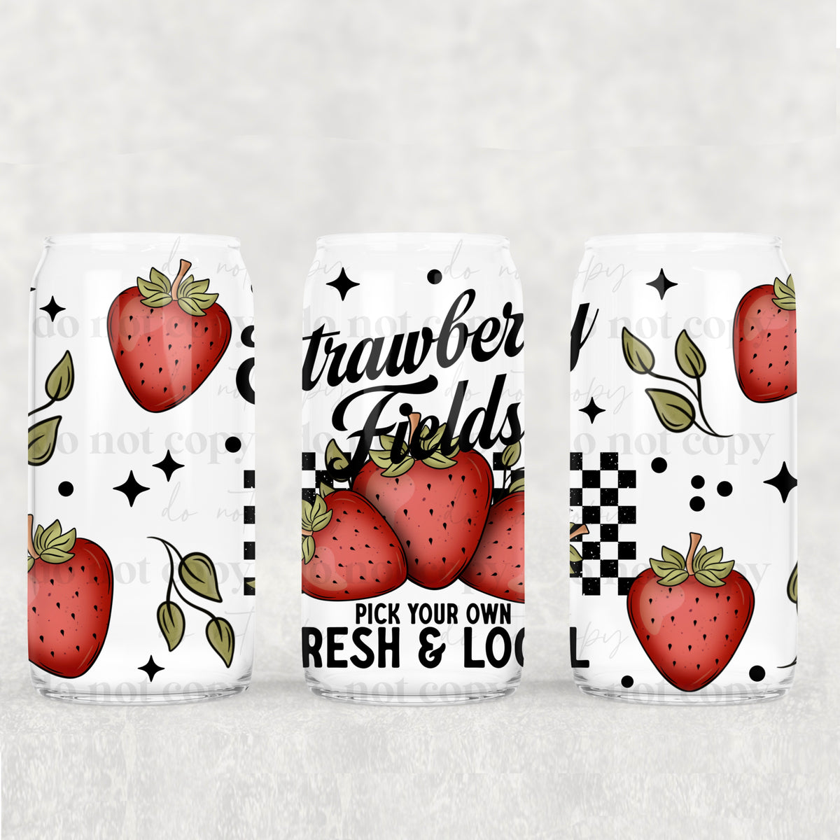 Strawberry Fields 16oz Glass Wrap