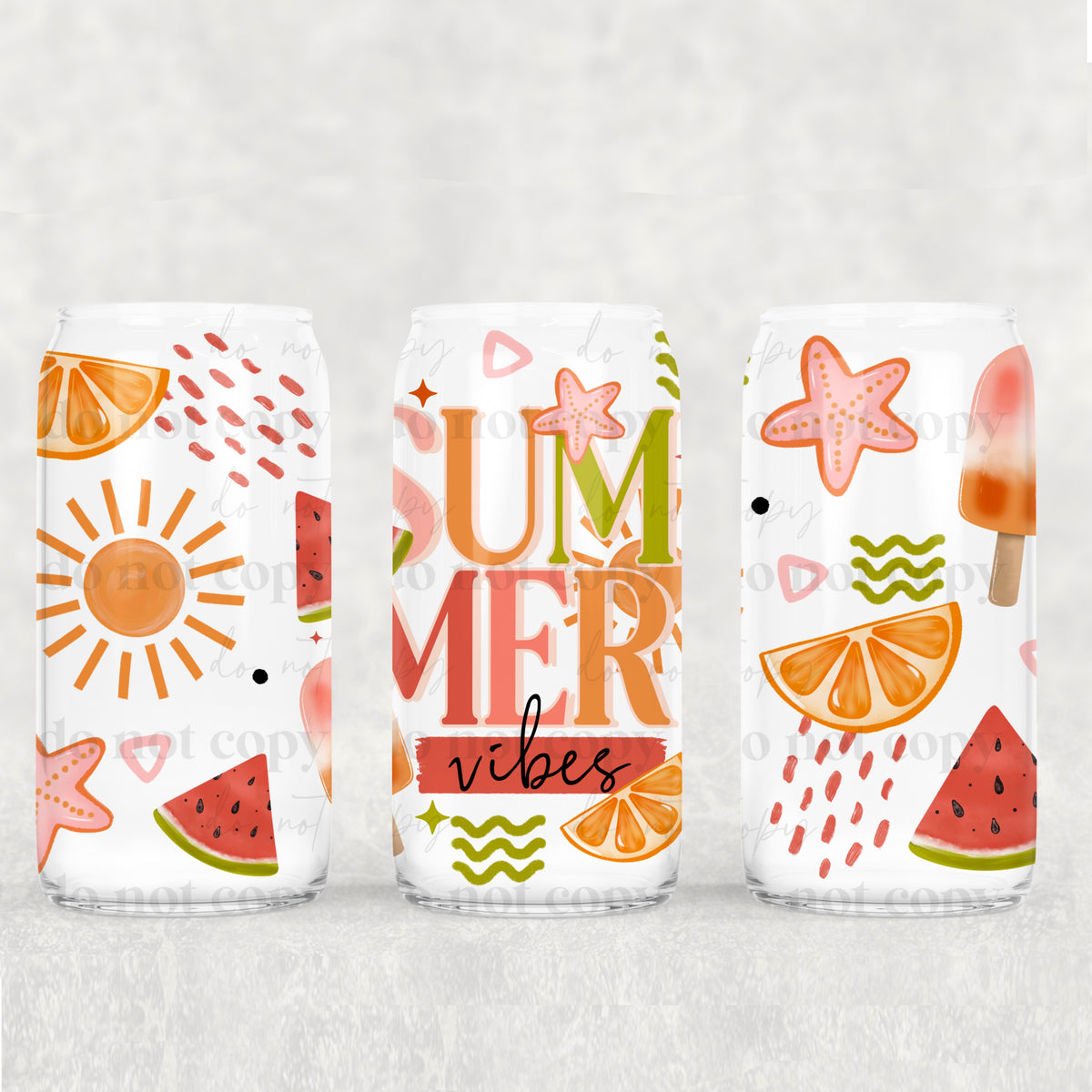 Summer Vibes 16oz Glass Wrap