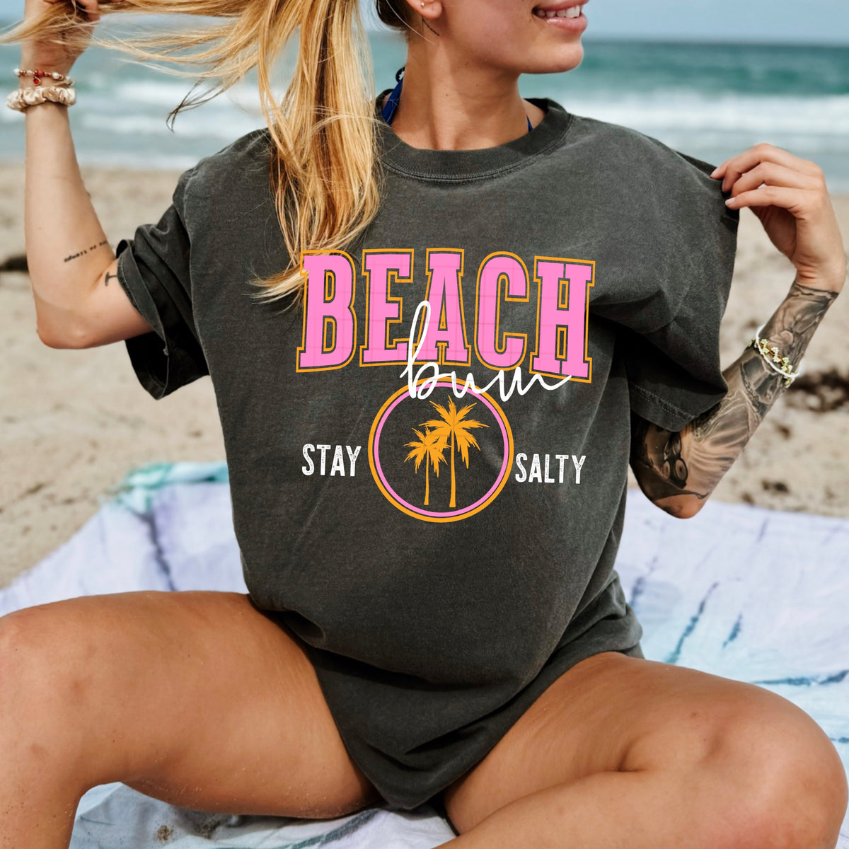 Beach Bum Stay Salty PNG