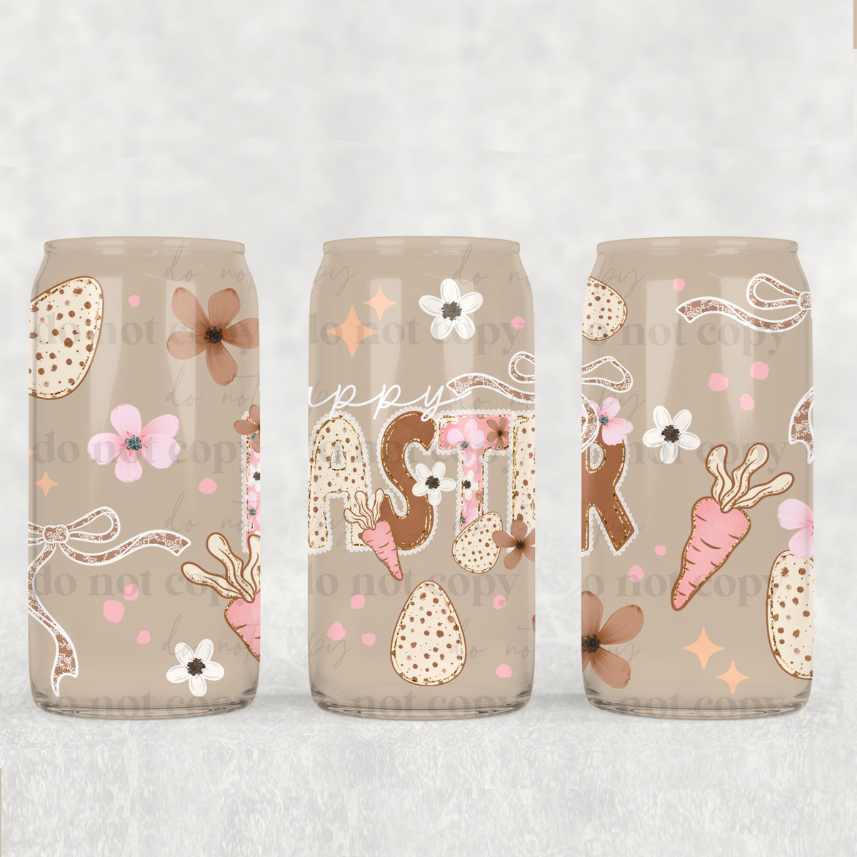 Easter 16 oz Glass Wrap