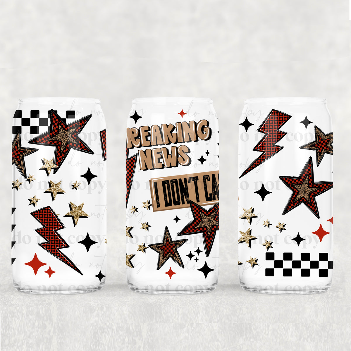 Breaking News 16 oz Glass Wrap