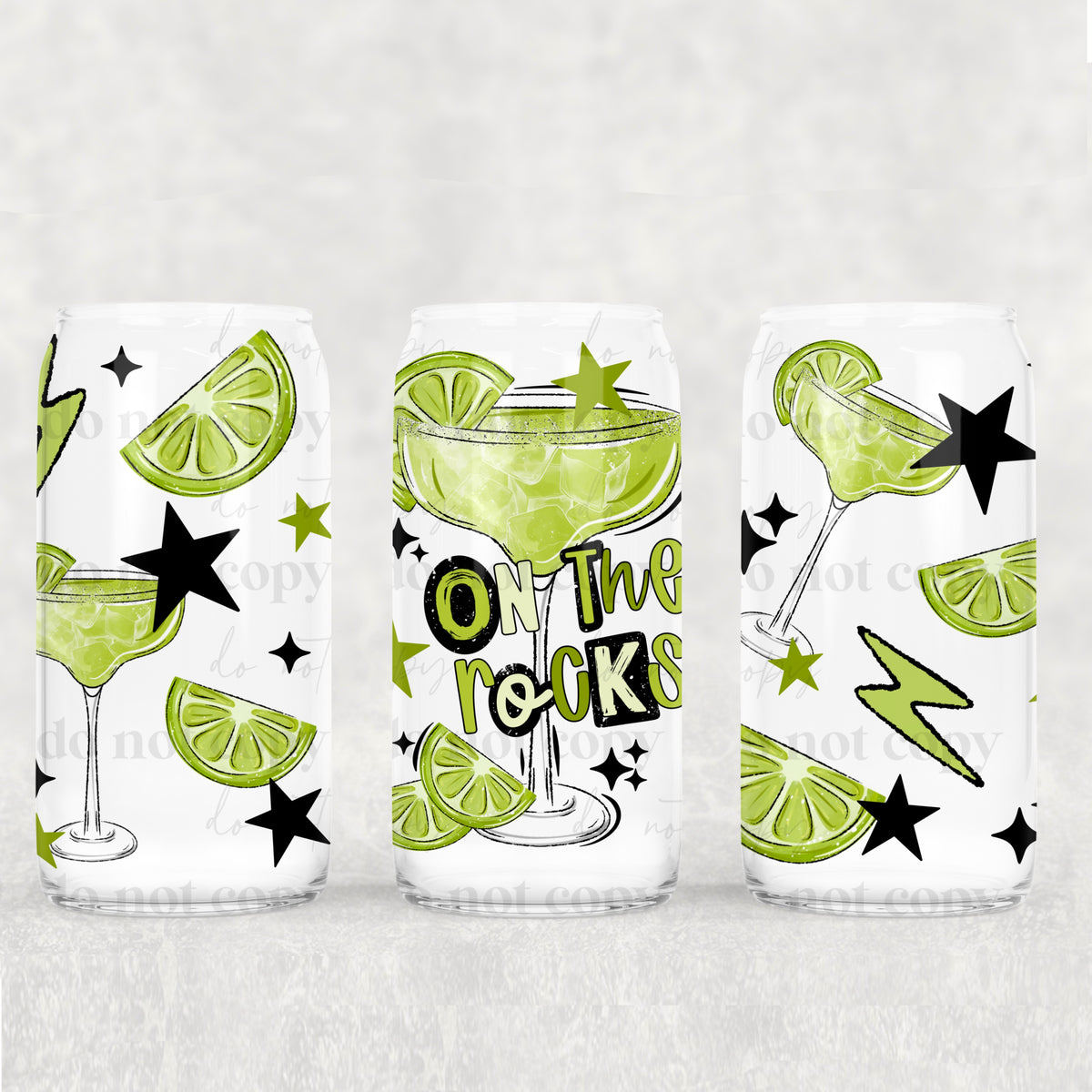 On The Rocks 16 oz Glass Wrap