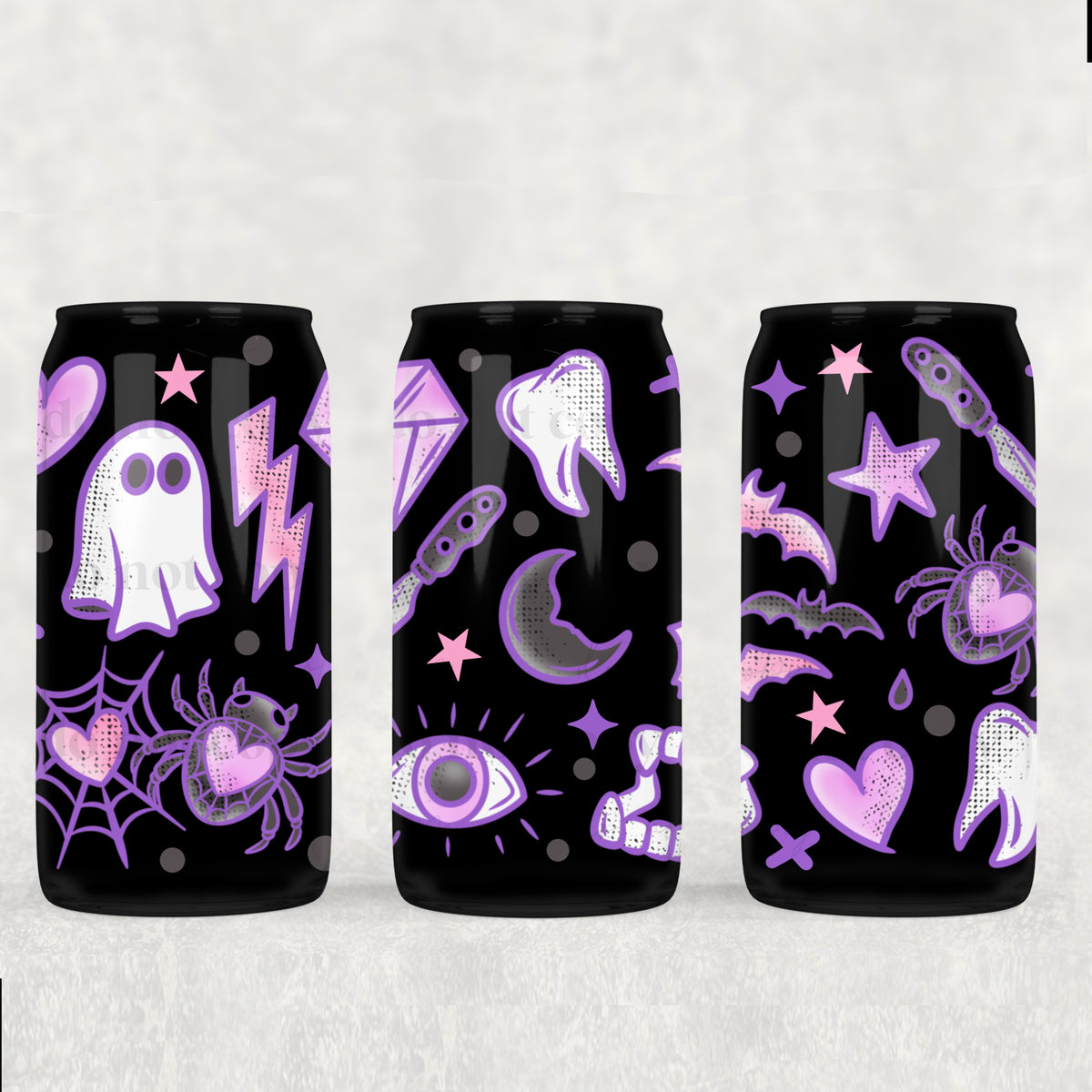 Spooky Tattoo 16oz Glass Wrap