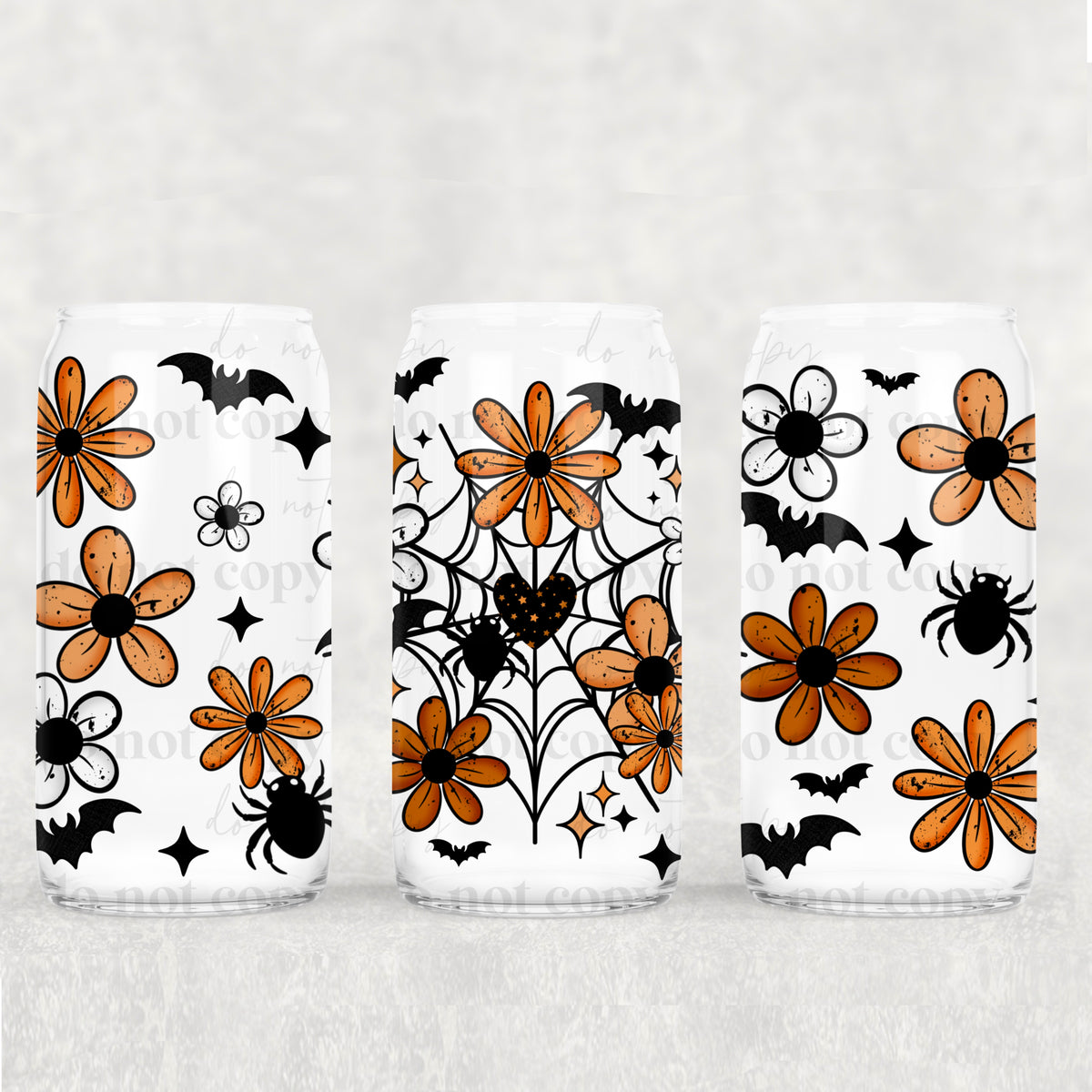 Spiderweb Florals 16oz Glass Wrap