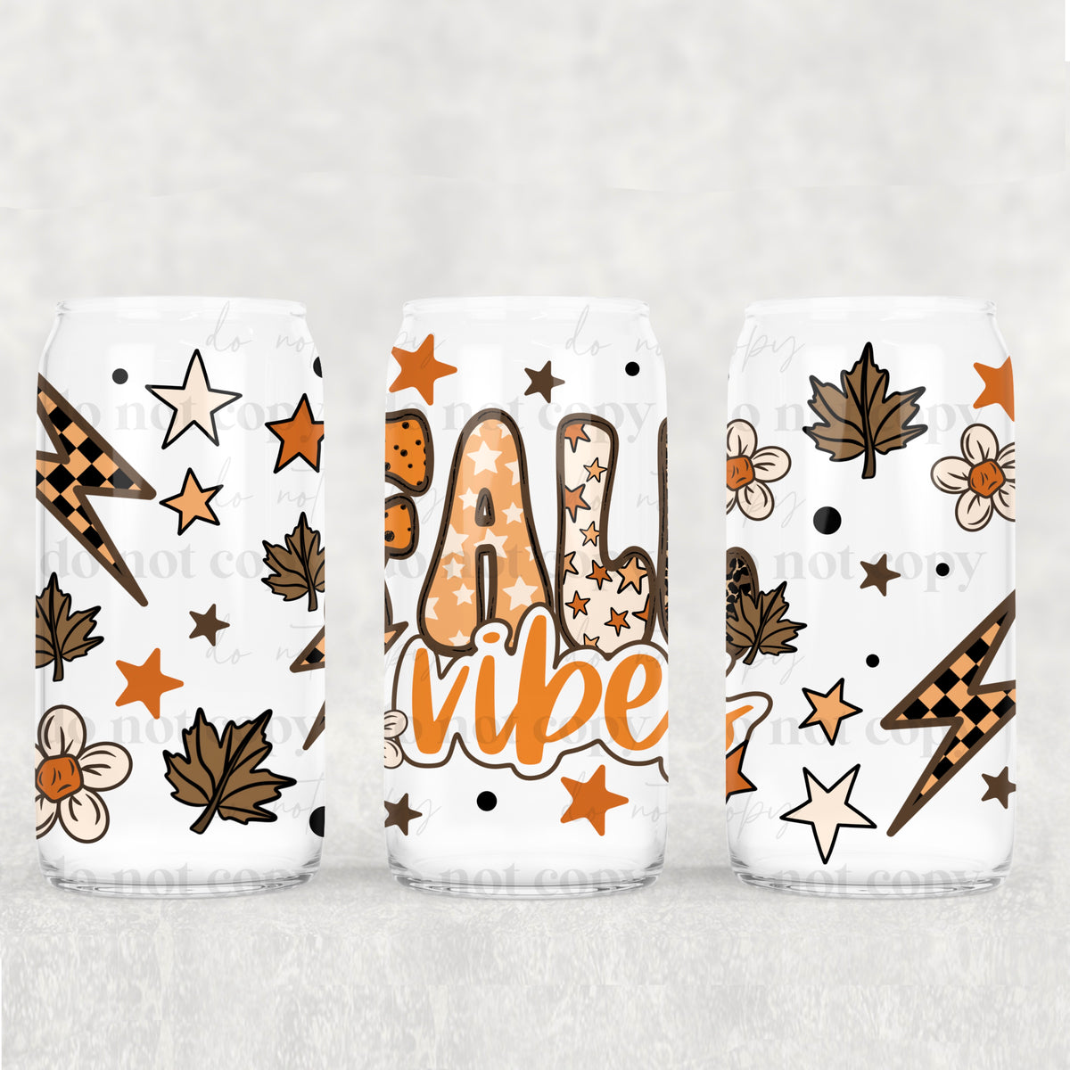 Fall Vibes 16oz Glass Wrap