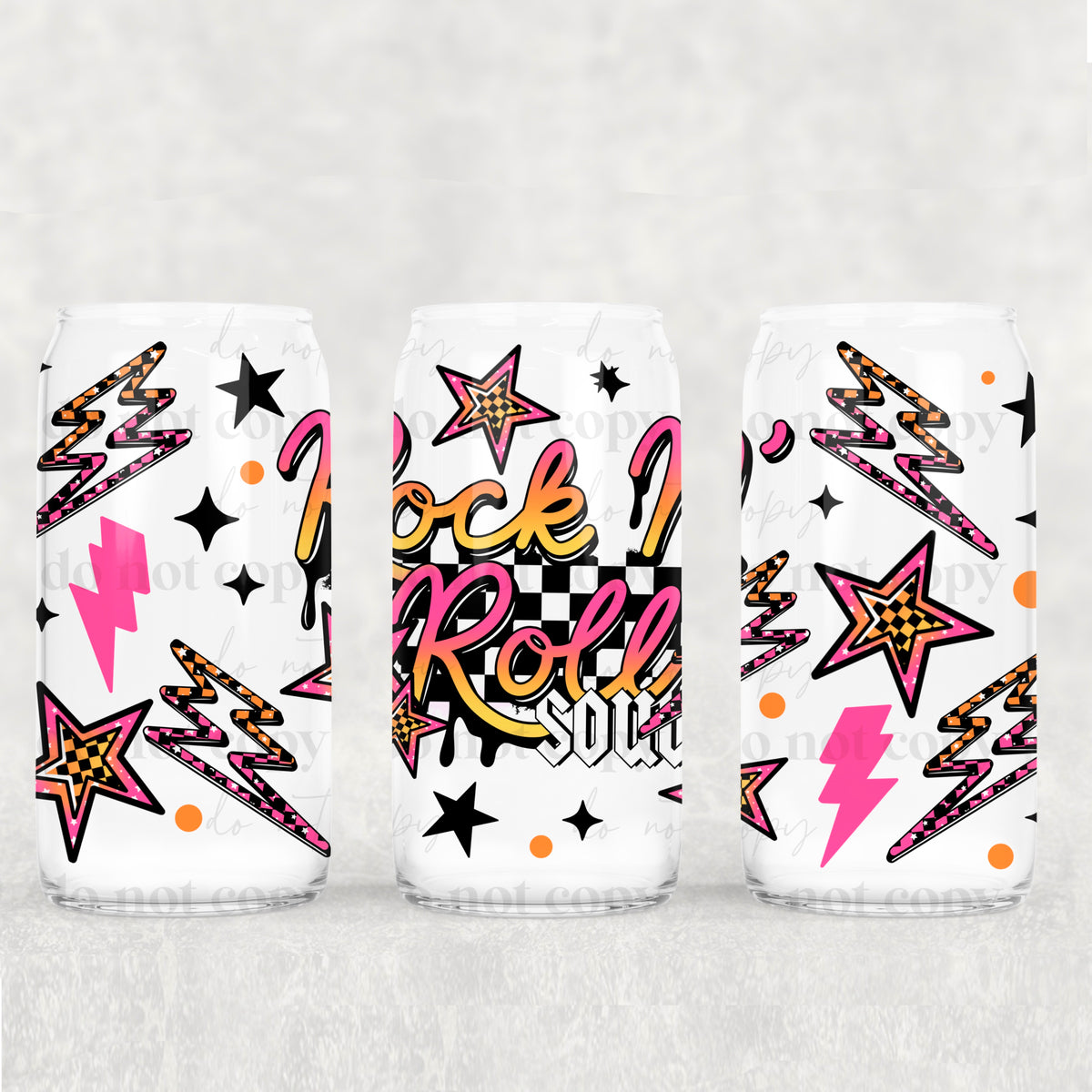 Rock N Roll Soul 16oz Glass Wrap