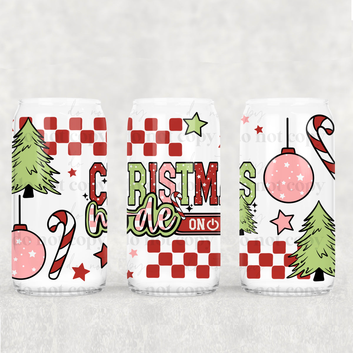 Christmas Mode 16oz Glass Wrap