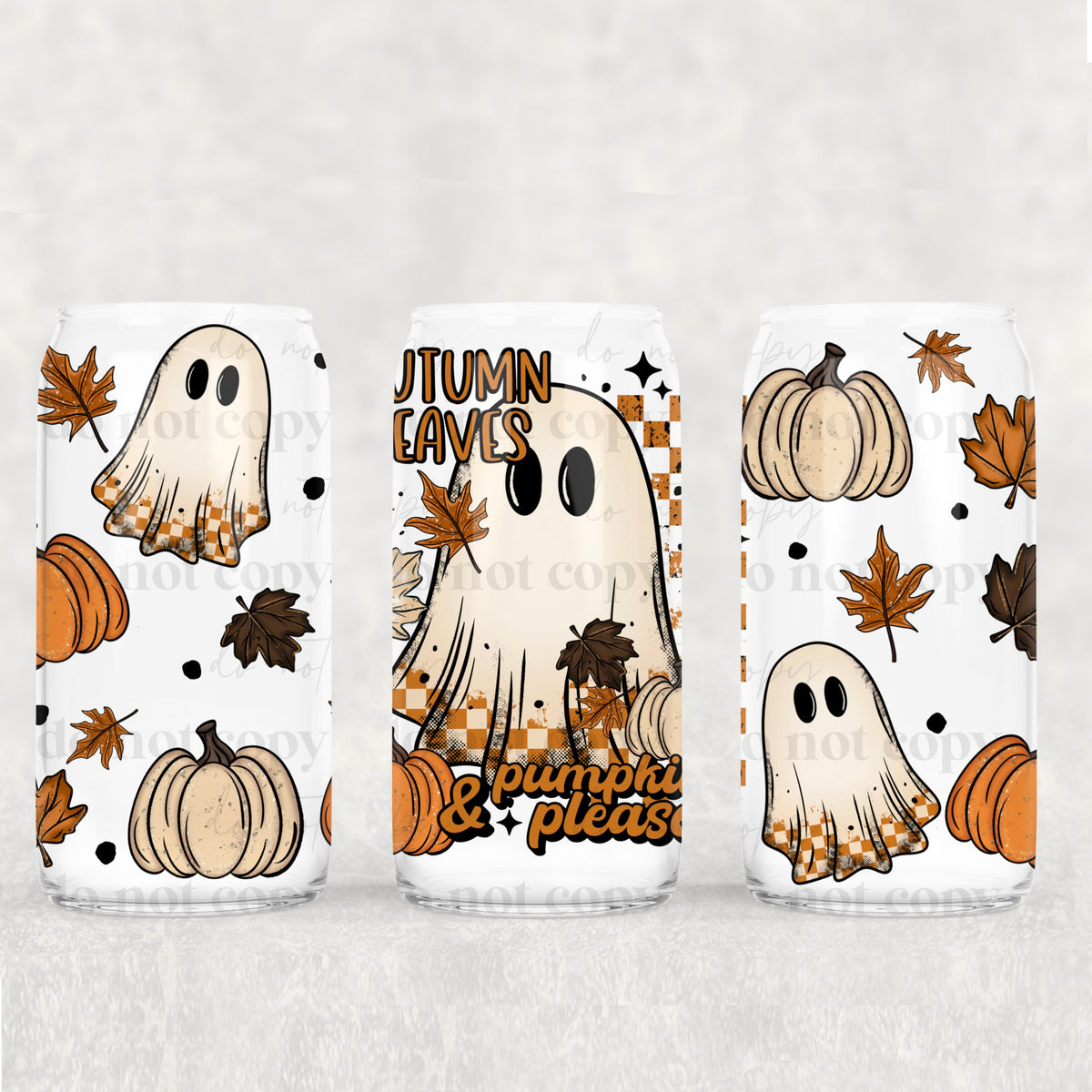 Autumn Leaves 16oz Glass Wrap