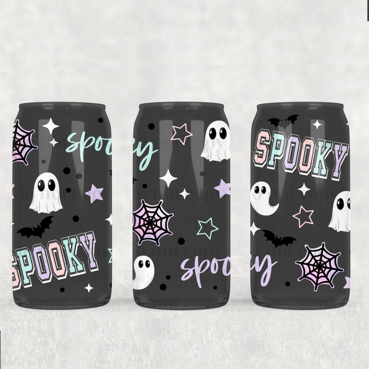 Pastel Spooky 16oz Glass Wrap