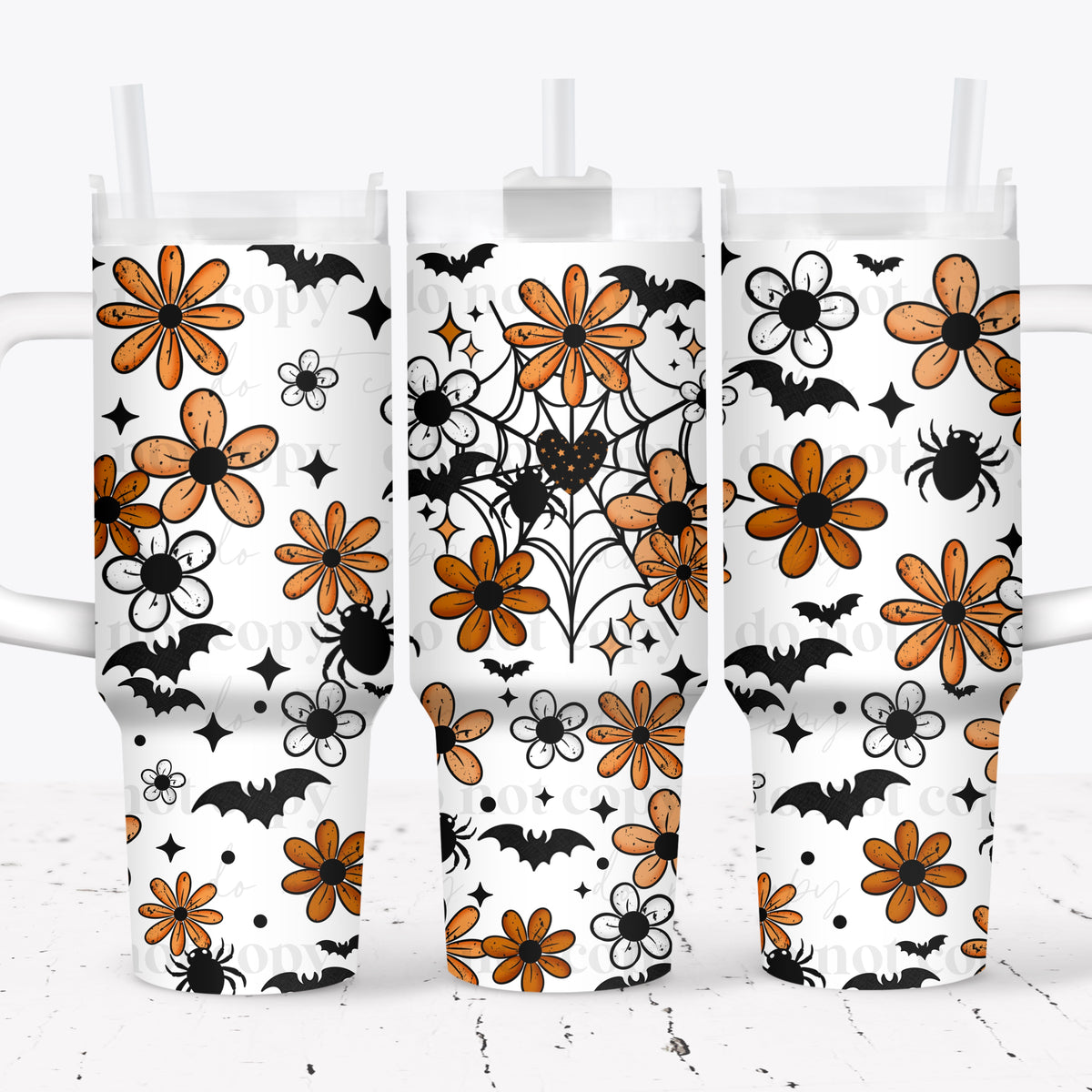 Spiderweb Florals 40oz Tumbler Wrap