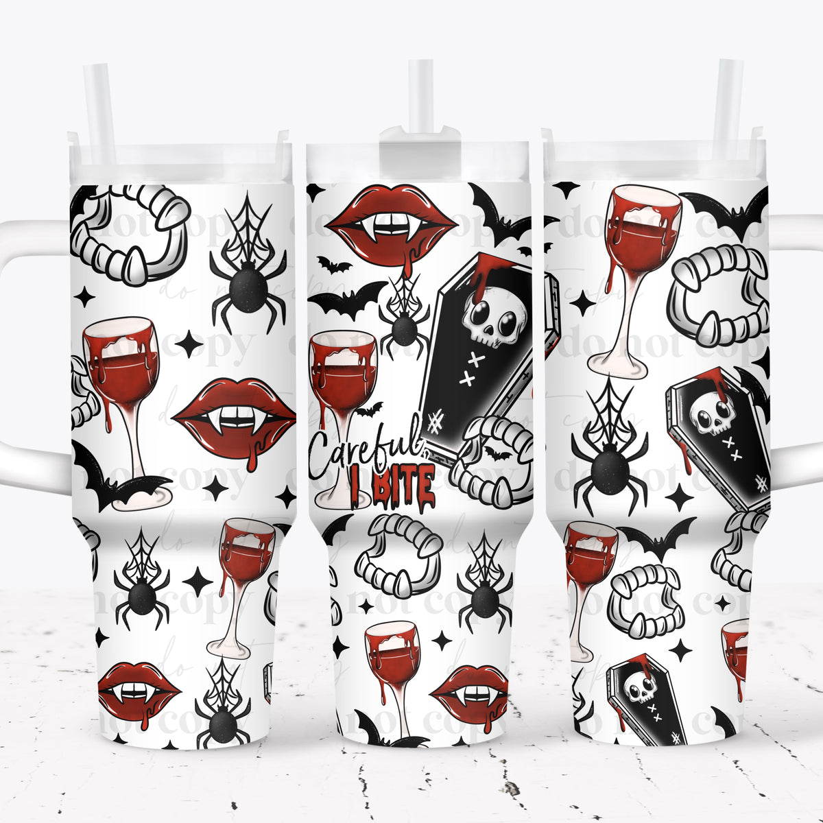 Careful I Bite 40oz Tumbler Wrap