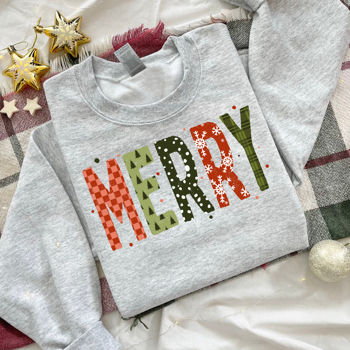 Merry Pattern Letters PNG