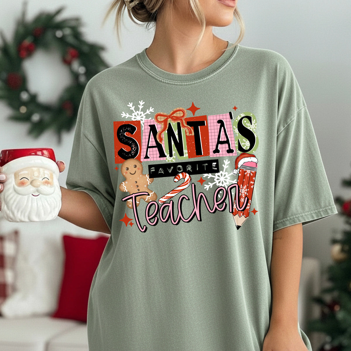Santa's Favorite Teacher PNG