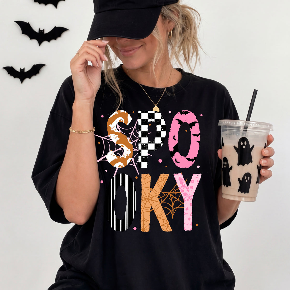 Spooky Pattern Letters PNG